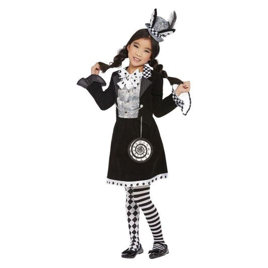 Dark Mad Hatter Costume Girls Wonderland Dress 1