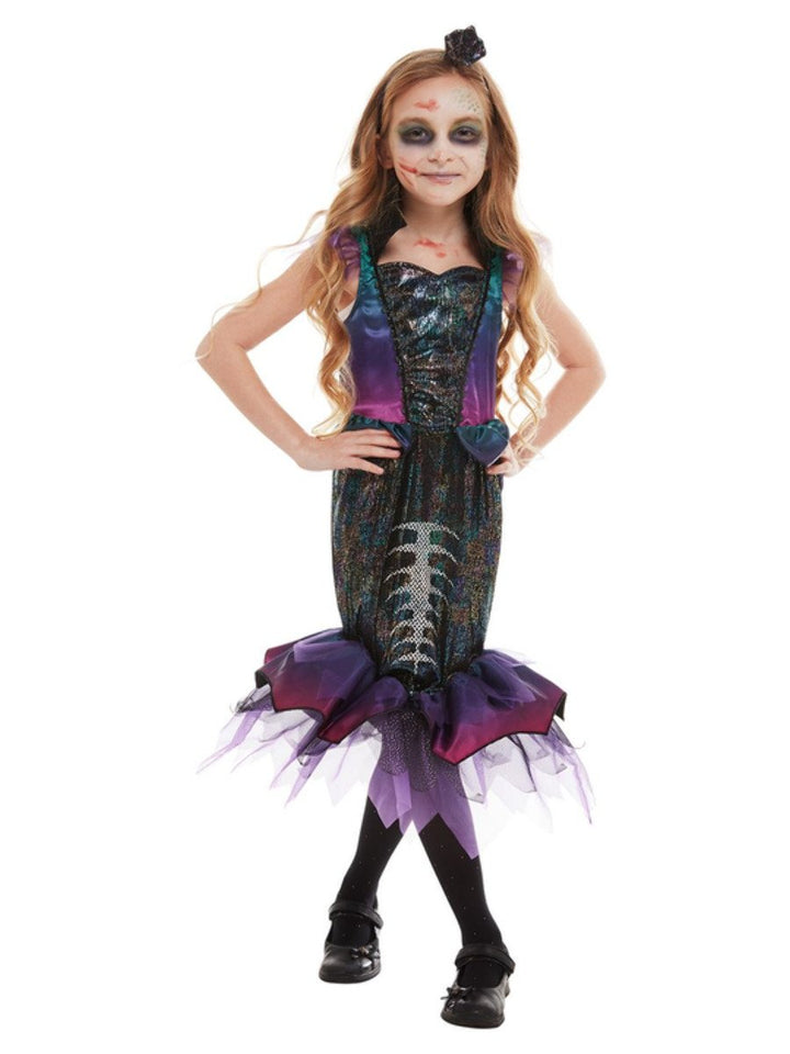 Dark Mermaid Costume Child Purple Fishtail Dress_2
