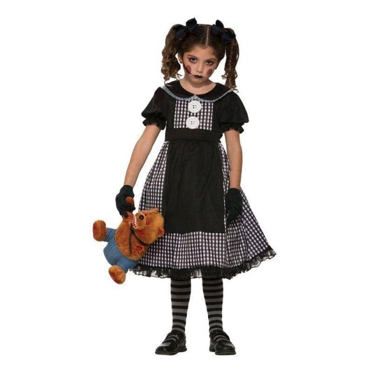 Dark Rag Doll Costume for Girls 1