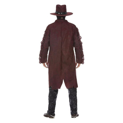 Dark Spirit Western Cowboy Deluxe Costume Adult Burgundy 2