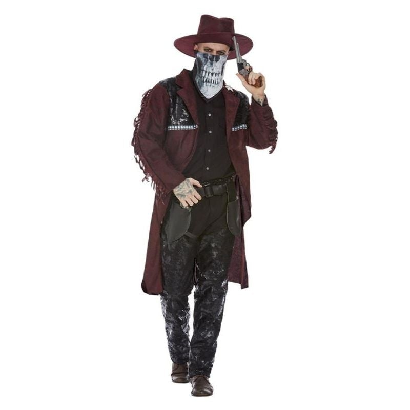 Dark Spirit Western Cowboy Deluxe Costume Adult Burgundy 1