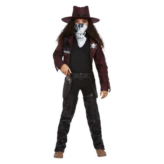Dark Spirit Western Cowgirl Kids Costume Burgundy 1