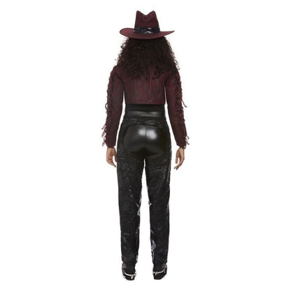 Dark Spirit Western Cowgirl Ladies Halloween Costume Jacket Chaps Hat Holster Mask 2