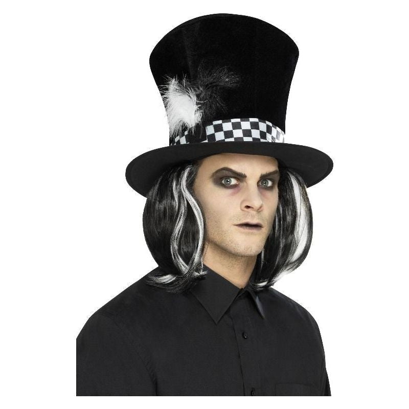 Size Chart Dark Tea Party Top Hat Adult Black