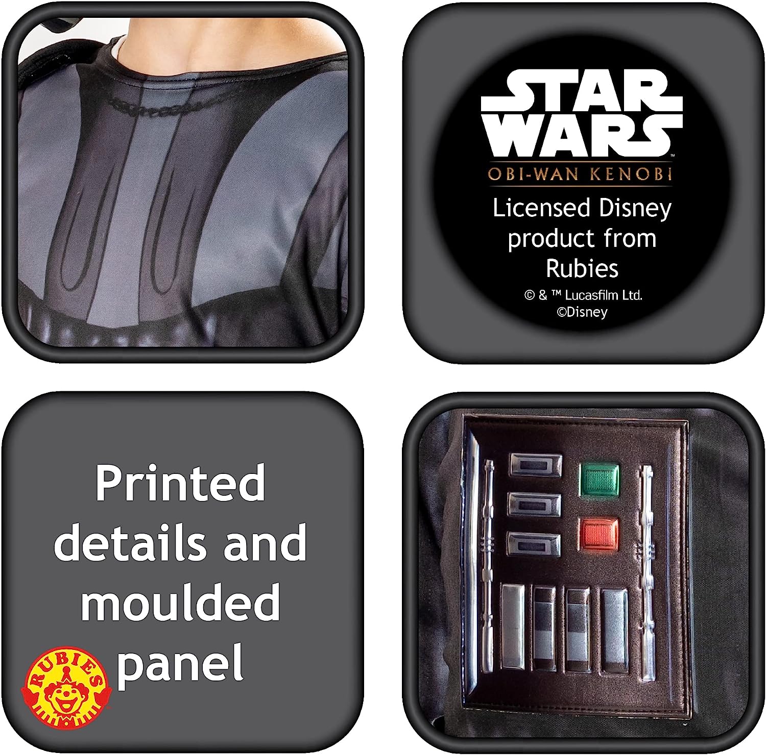 Darth Vader Boys Costume Obi Wan Kenobi TV Series Deluxe 2
