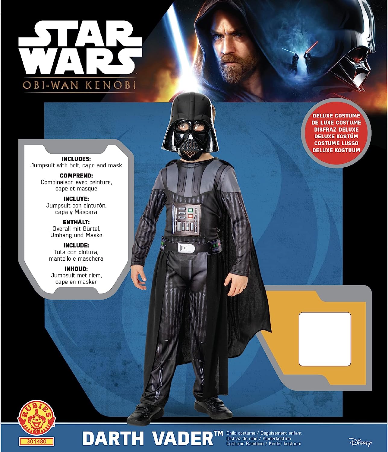 Darth Vader Boys Costume Obi Wan Kenobi TV Series Deluxe 5