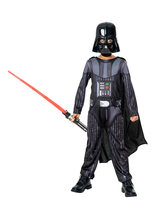 Darth Vader Costume Non-Light Up Lightsaber Kids 1