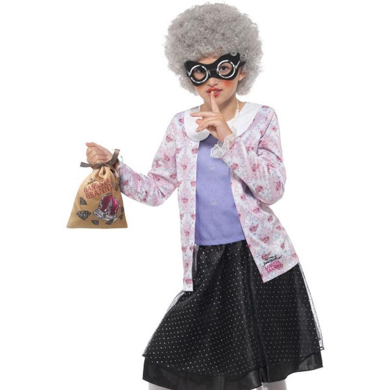 David Walliams Deluxe Gangsta Granny Costume Child Purple Black 1