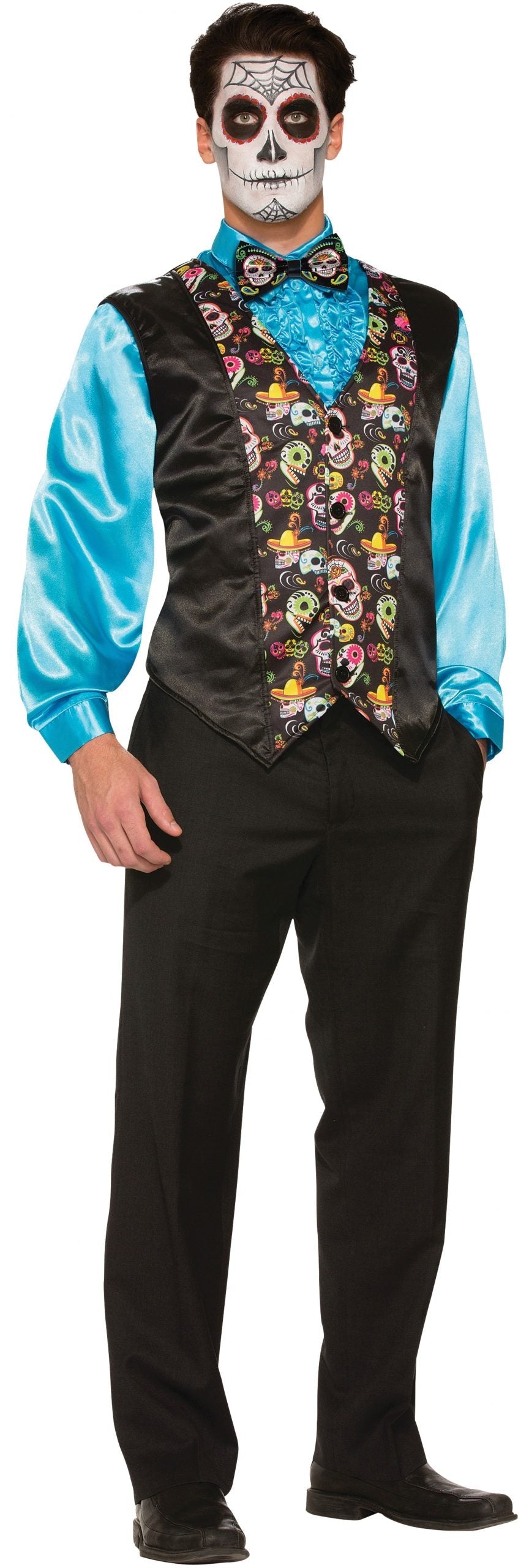 Day Of The Dead Bow Tie Costume Accessory 2