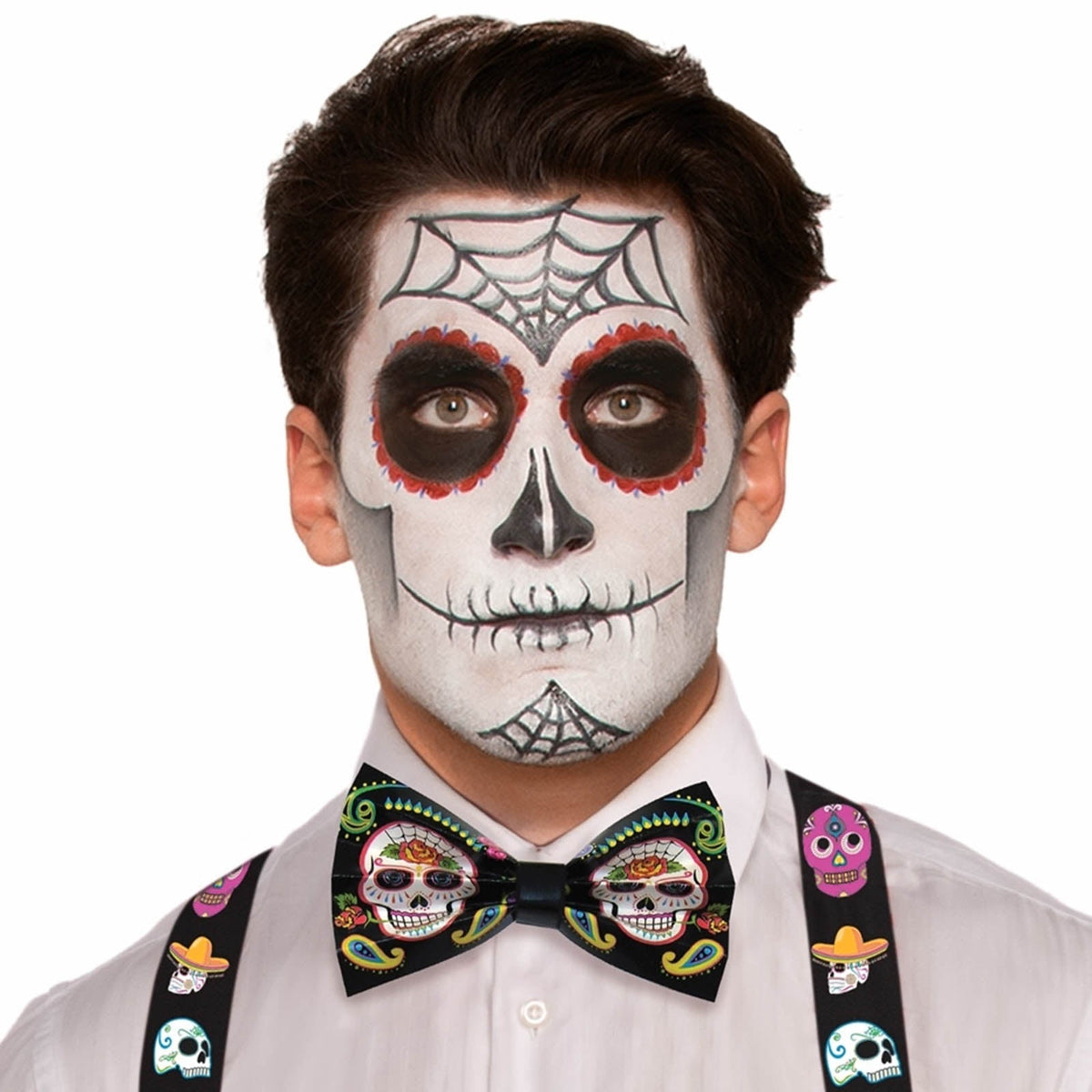 Day Of The Dead Bow Tie Costume Accessory 1