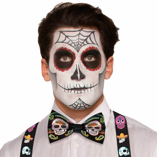 Day Of The Dead Bow Tie Costume Accessory 1
