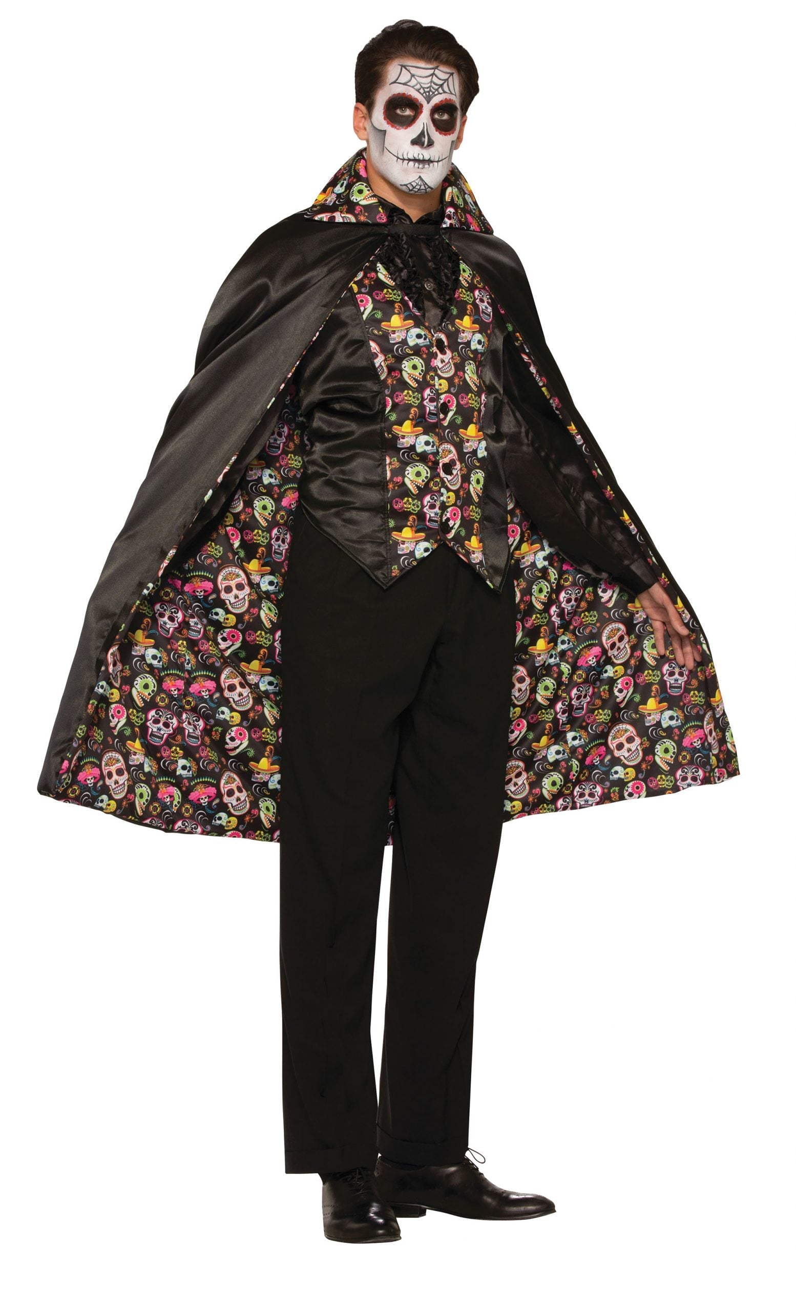 Day Of The Dead Cape Adult Costume Male 1