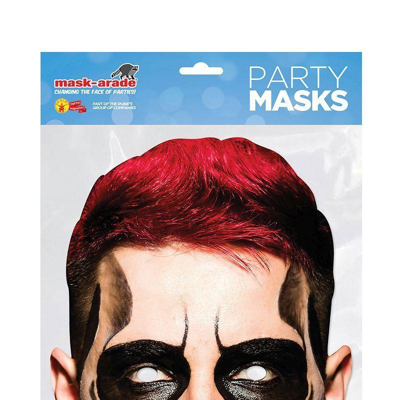 Day Of The Dead Card Mask Red Hair Plastic Masks Cardboard Masks_1 pm152
