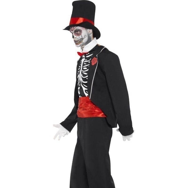 Day Of The Dead Costume Mens Black Suit_3