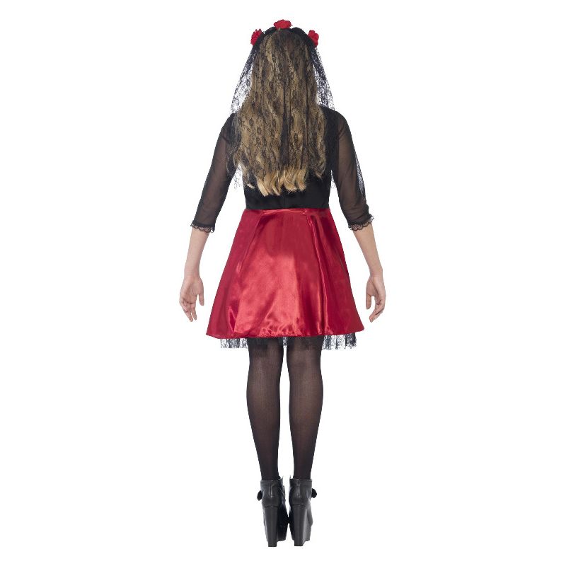 Day Of The Dead Diva Costume Black Teen 2