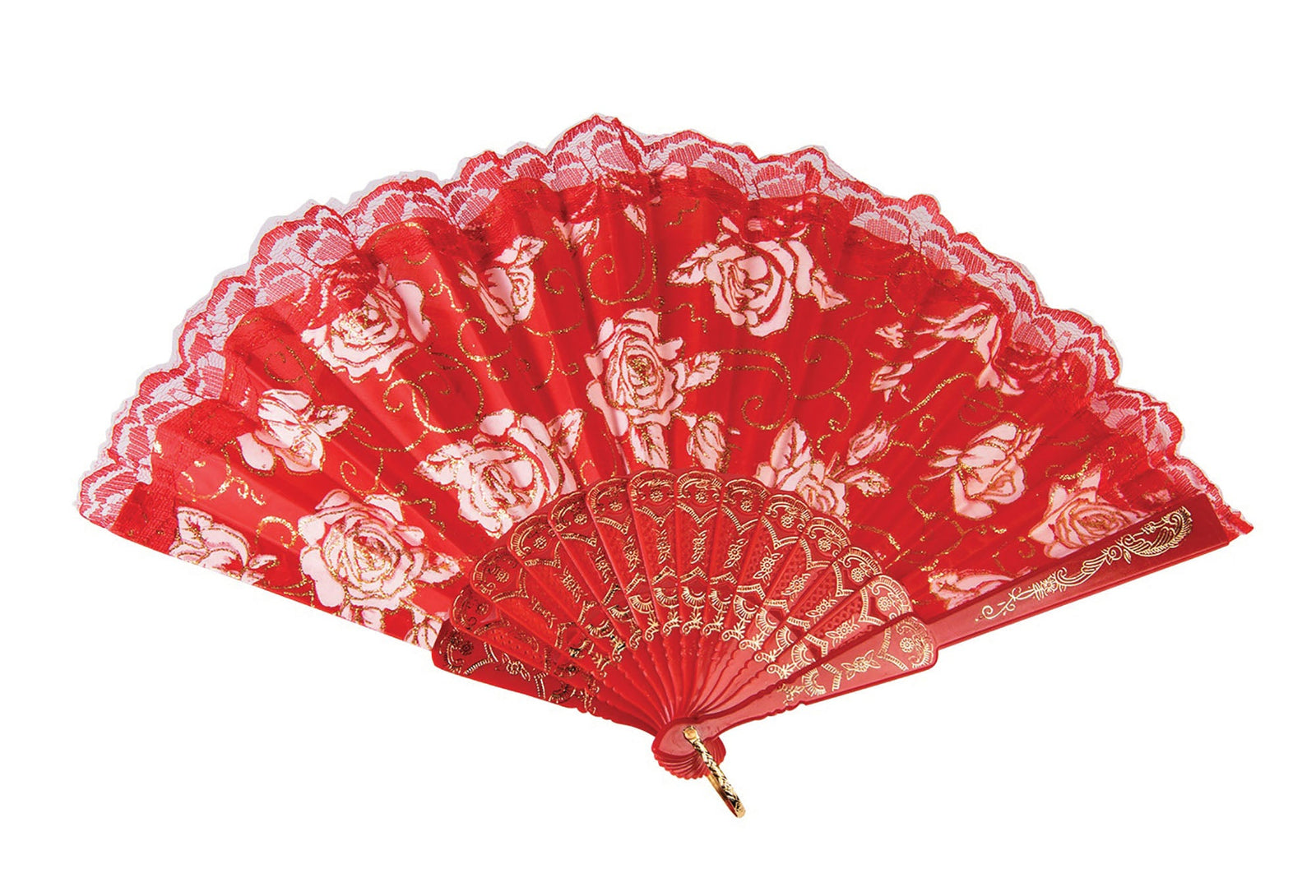 Day Of The Dead Fan Red Costume Accessories Female 1