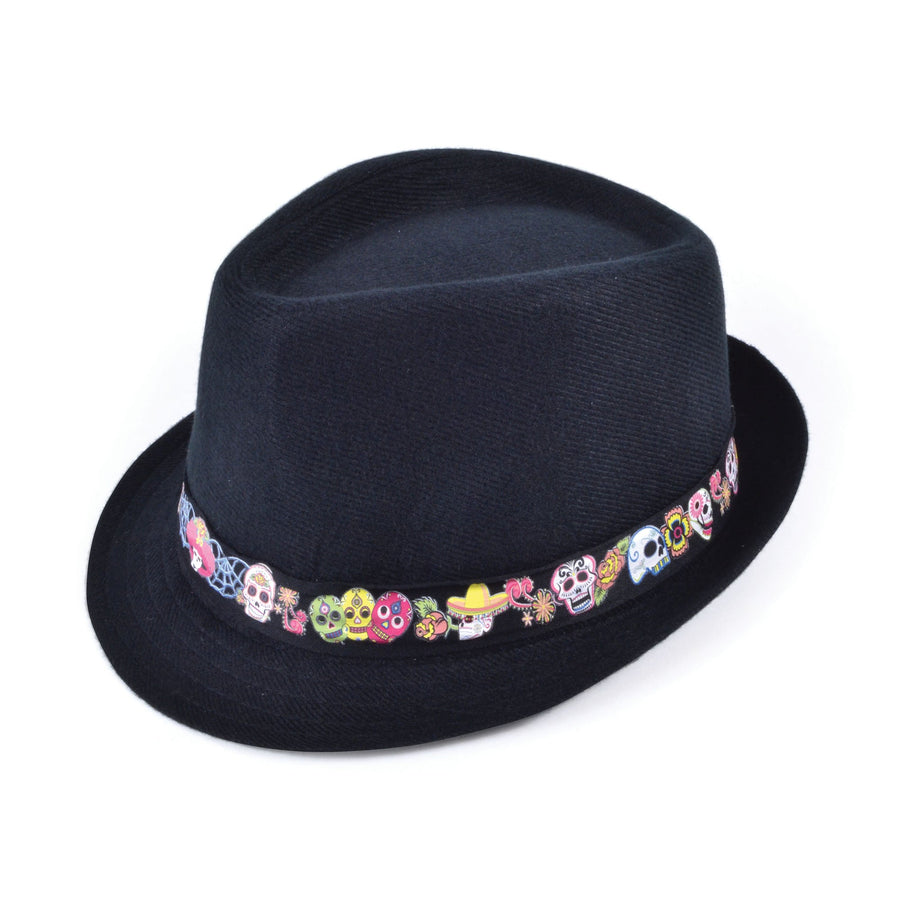 Day Of The Dead Fedora Hats Male_1