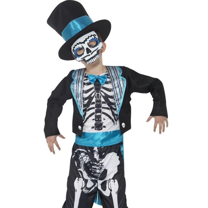 Day Of The Dead Groom Costume Kids Black 1
