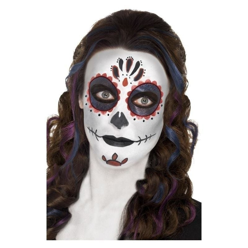 Day of The Dead Make Up Kit Face Paints Tattoo Gem Stickers Crayon Applicators 2