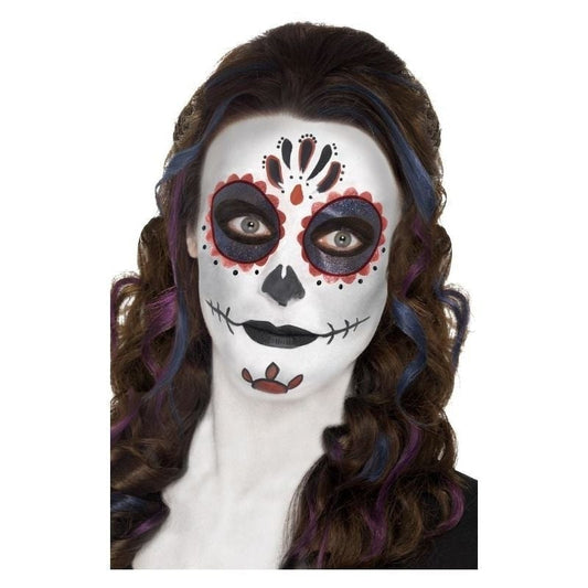 Day of The Dead Make Up Kit Face Paints Tattoo Gem Stickers Crayon Applicators 2
