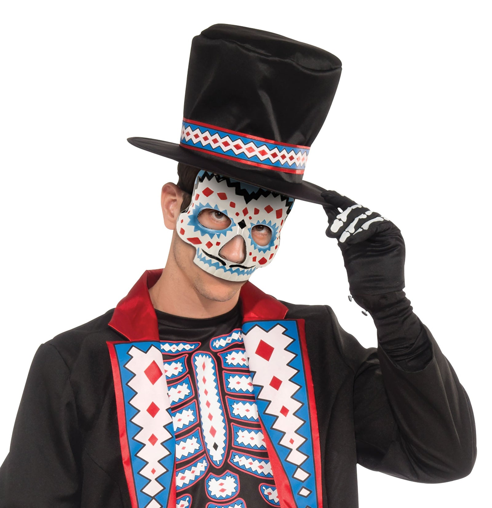 Day Of The Dead Mask Male With Elastic Eye Masks 1
