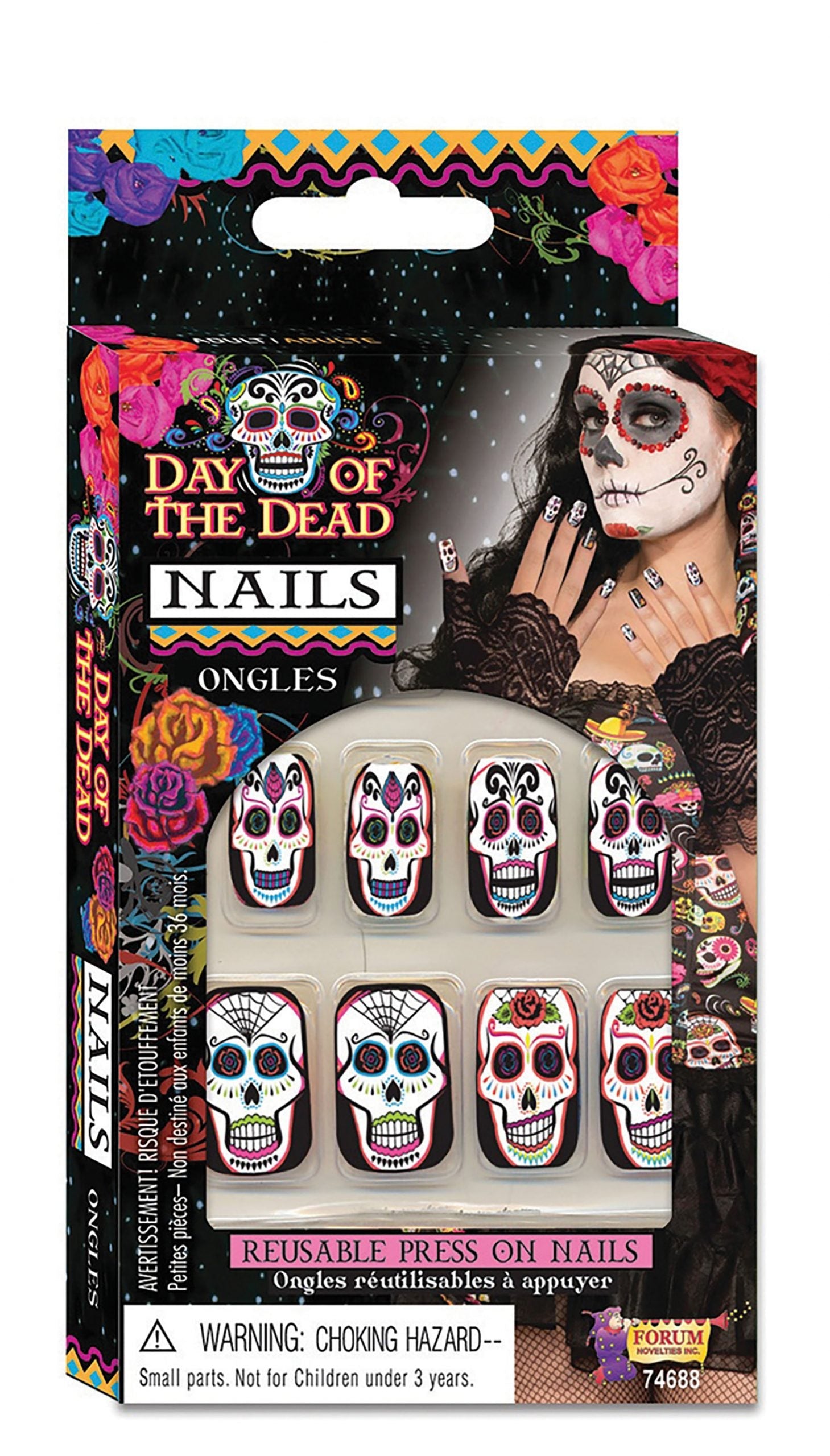 Day Of The Dead Nails Costume Accessories Female 1