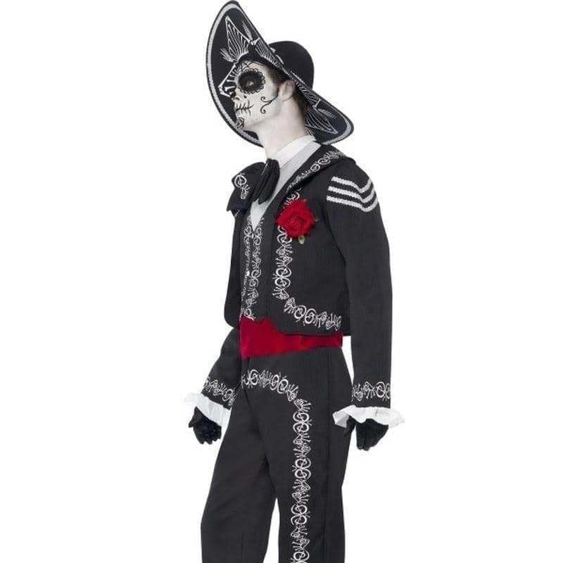 Day Of The Dead Senor Bones Costume Adult Black 4