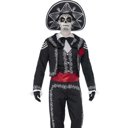 Day Of The Dead Senor Bones Costume Adult Black 2