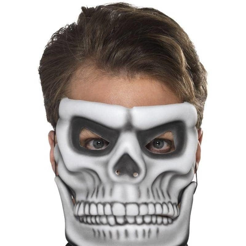 Day Of The Dead Skeleton Mask Adult White 1