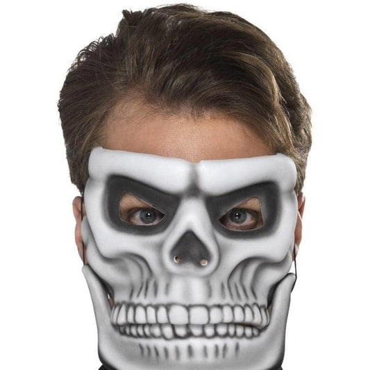 Day Of The Dead Skeleton Mask Adult White 1