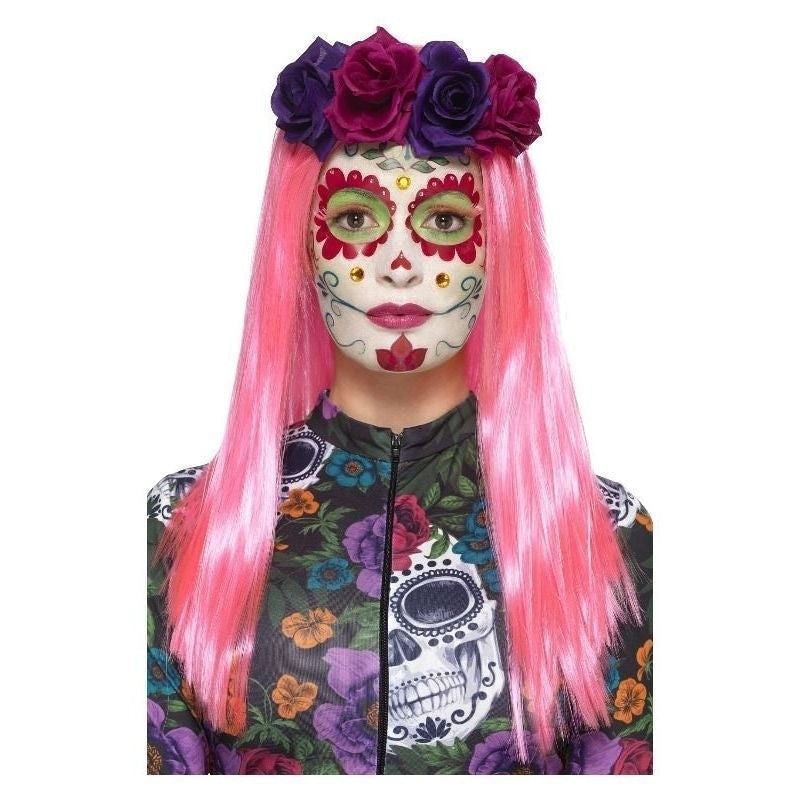 Day Of The Dead Sweetheart Make Up Kit Aqua Adult Neon 2