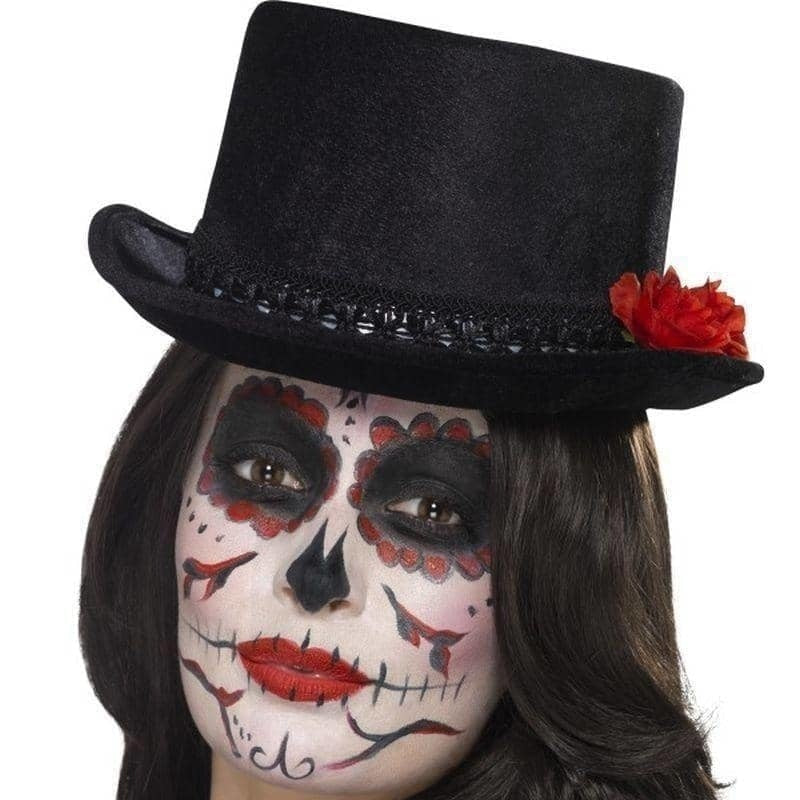 Day Of The Dead Top Hat with Roses 1