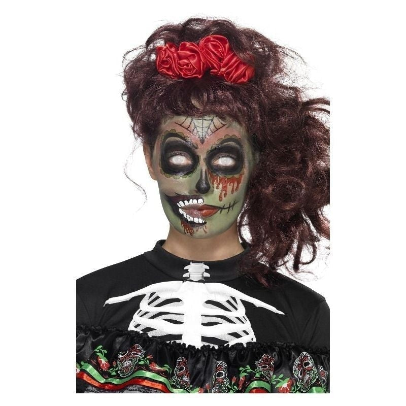 Day Of The Dead Zombie Make Up Kit Grease Adult Multi 2
