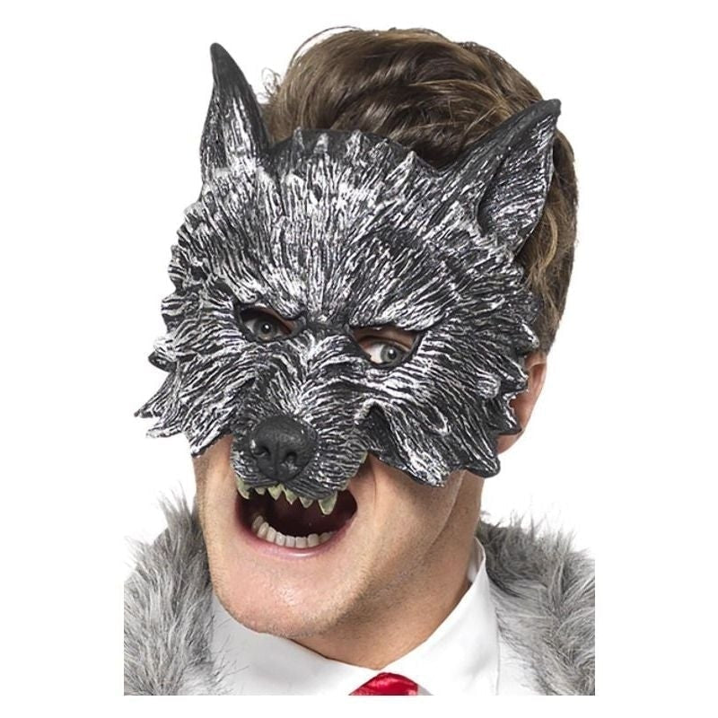 Size Chart Deluxe Big Bad Wolf Mask Adult Grey