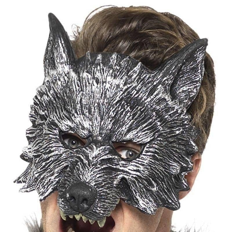 Deluxe Big Bad Wolf Mask Adult Grey_1