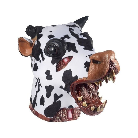 Deluxe Butchered Daisy The Cow Head Prop Adult Black White 2