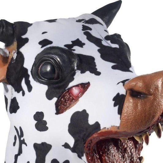 Deluxe Butchered Daisy The Cow Head Prop Adult Black White 1