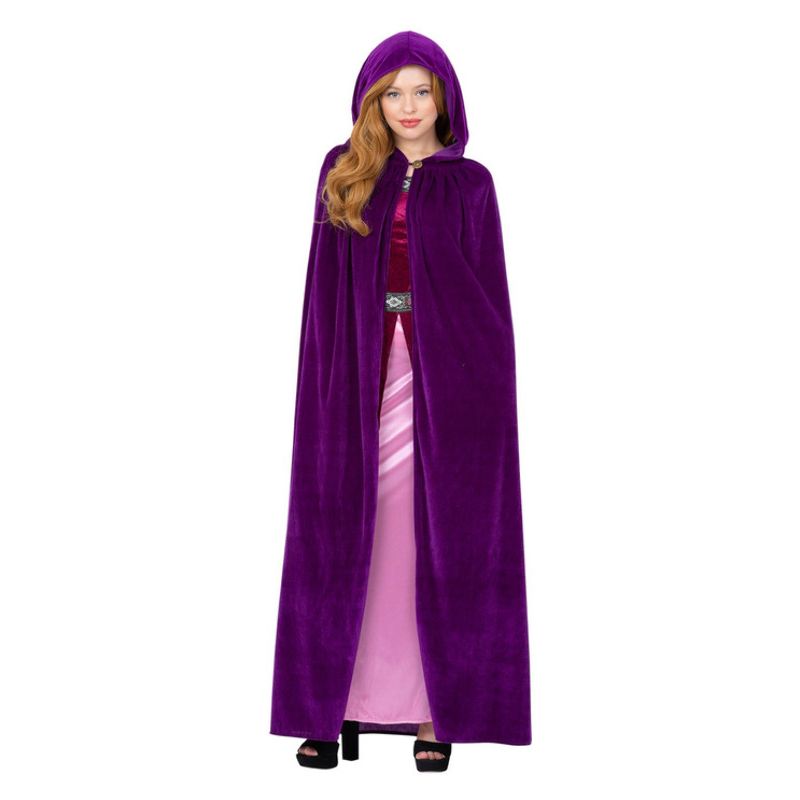 Hooded Cloak Amethyst Purple Adult Fantasy Costume Cape 1