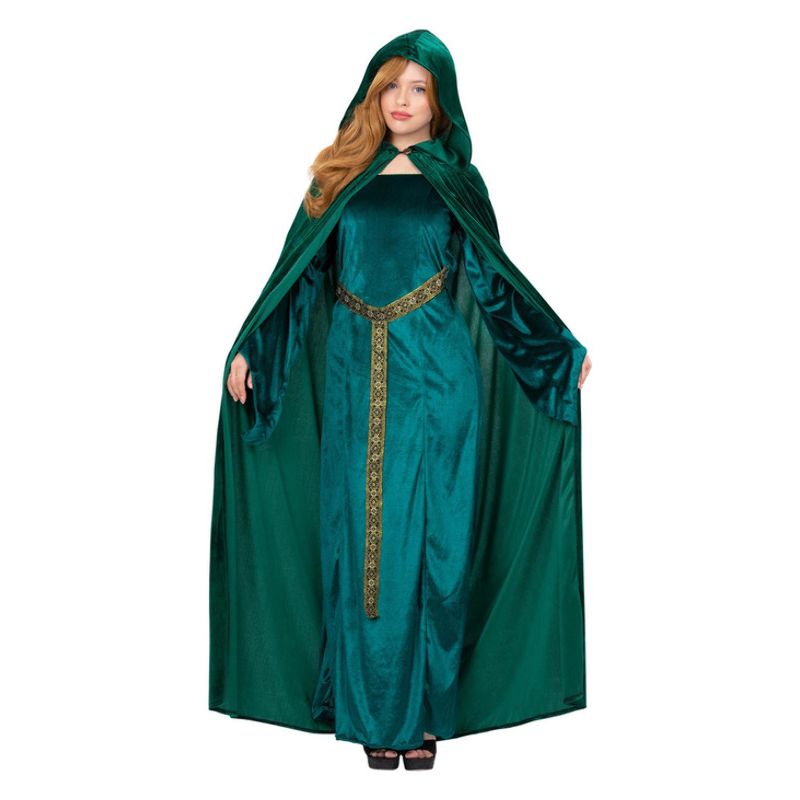 Deluxe Cloak Emerald Green Adults Adult_1