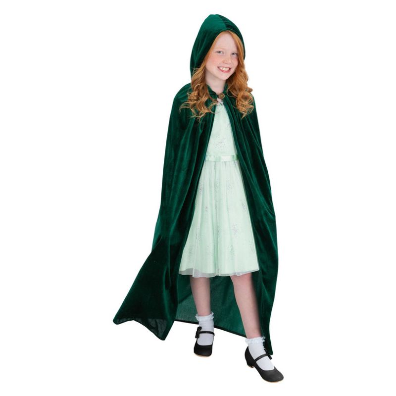 Deluxe Cloak Emerald Green Kids Child_1