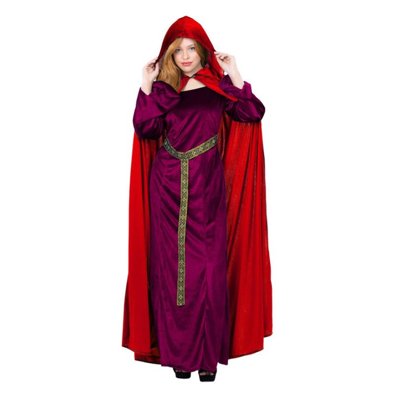 Adult Deluxe Hooded Cloak Garnet Red Princess Costume Accessory 1
