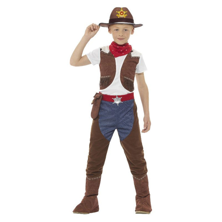 Deluxe Cowboy Costume Brown Child_1