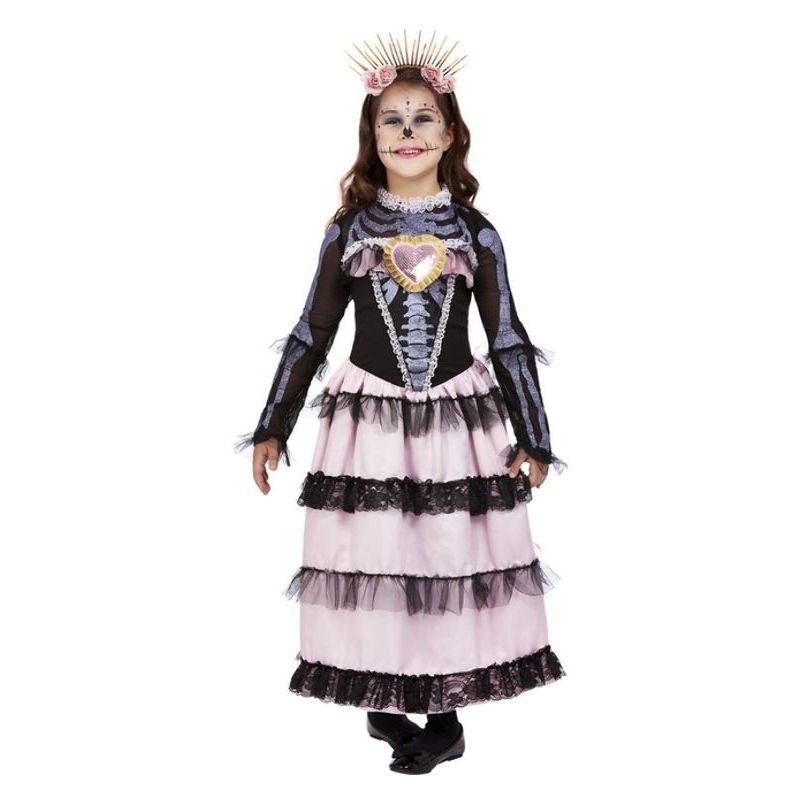 Deluxe Day Of The Dead Princess Costume Pink 1