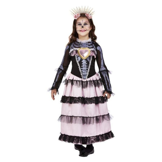 Deluxe Day Of The Dead Princess Costume Pink 1