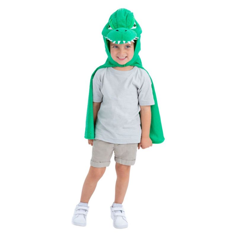 Deluxe Dino Cape Kids Hooded Animal Costume Accessory 1