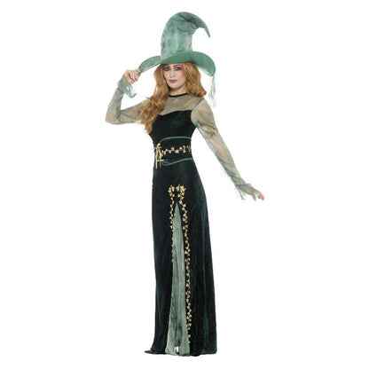 Deluxe Emerald Witch Costume Green Adult 3