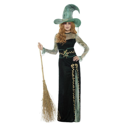 Deluxe Emerald Witch Costume Green Adult 1