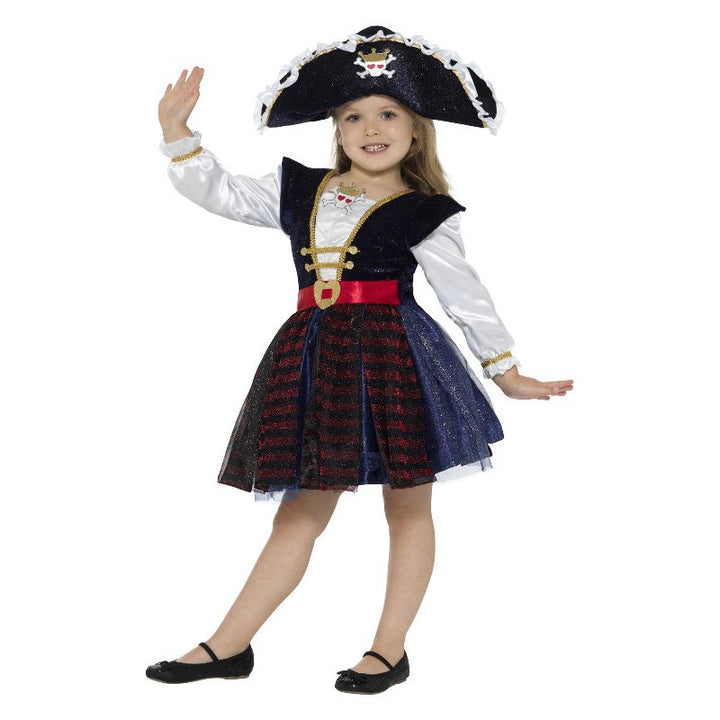 Deluxe Glitter Pirate Girl Costume Blue Child_2
