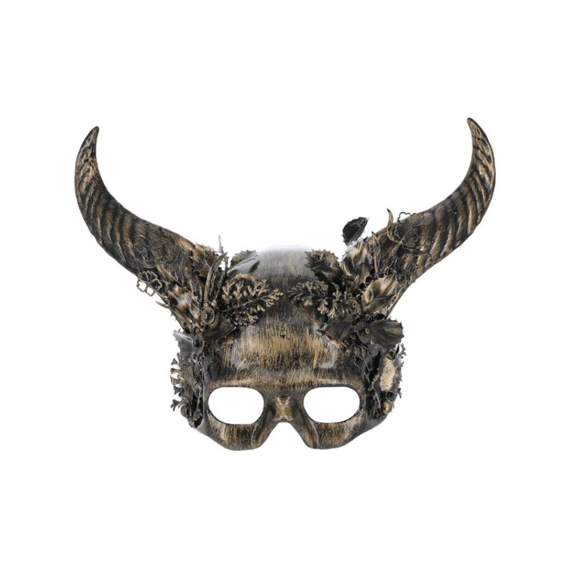 Deluxe Gold Horned Masquerade Mask Adult 1