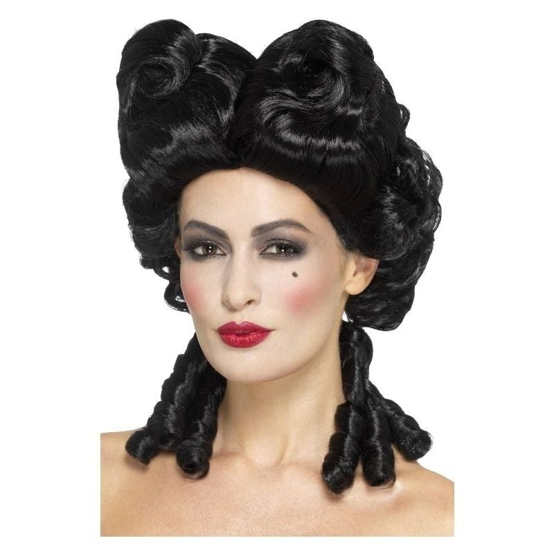 Deluxe Gothic Baroque Adult Black Carnival Of The Damned Wig 1